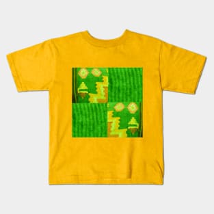 green abstract rug pattern, abstract art, antique rug pattern, minimal art, modern art, carpet pattern, For custom orders please DM me. Kids T-Shirt